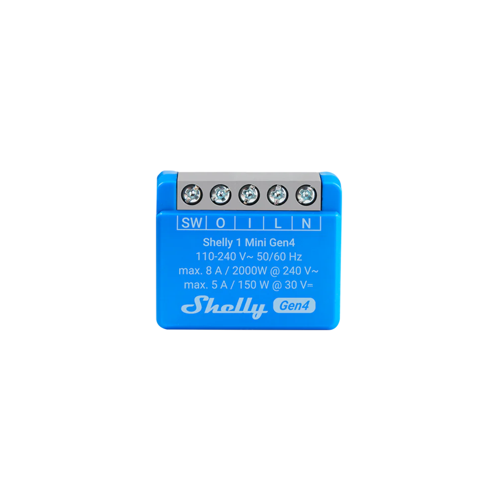 Shelly 1 Mini Gen 4 Compact Smart Switch with Multiprotocol Support