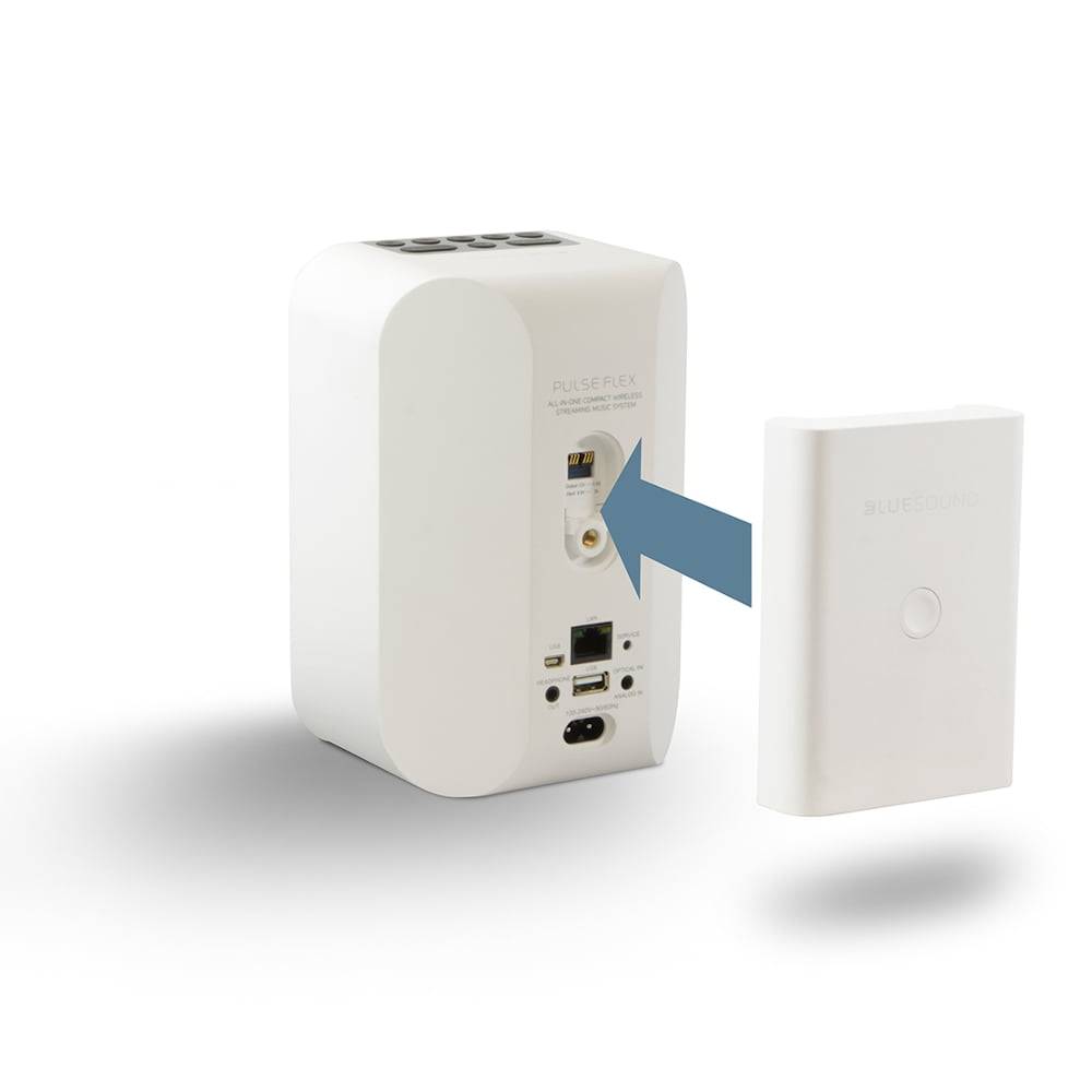 White Bluesound Pulse Flex Battery Pack diagram